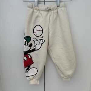 Zara Mickey Mouse Jogger Pants Size 3/4